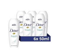Dove Fresh Care Anti-Perspirant Roll On deodorant for women, with ¼ moisturising cream for 48 hour sweat protection and long-lasting fragrance 6x 50 ml