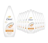 Dove Fruity Nourish Body Wash 0% Sulfate SLES for Women Made with Naturally Derived Cleansers and Plant Based Moisturiseres Gently Cleanses for Softer and Smoother Skin, 450ml Pack of 3