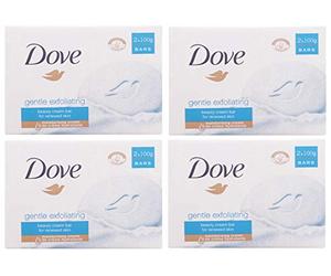 Dove Gentle Exfoliating Beauty Cream Soap 200g 4 Pack (8 Bars)