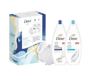Dove Gently Nourishing Bodywash Collection 3pc, Chirstmas Gift Set