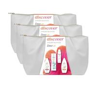 Dove Gift Set Discover Ultimate Beauty Bag with Silky Velvet & Fruity Nourish Body Wash, Powder Anti-Perspirant 150ml, Soothing Body Lotion, 3 pack - Self-Care Bath & Body Gift for Women
