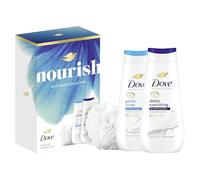 Dove Nourish Duo Gift Set 2 body washes and a shower puff perfect for any occasion 2 piece