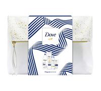 Dove Gift Set Rich Care for Softer Skin with Shower Gel, Deodorant Spray, Body Milk and Hand Cream in a Toiletry Bag, 250ml + 150ml + 400ml + 75ml