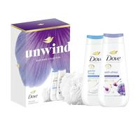 Dove Gift Set Unwind Duo with Two Body Washes and Shower Puff, Perfect Gift for Her 2 Piece