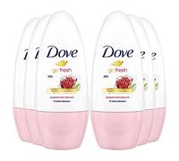 Dove Go Fresh Pomegranate and Lemon Verbena Anti Perspirant Deodorant Roll-On, 6 x 50 ml