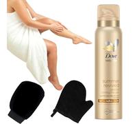 Dove Gradual Tan Mousse Light to Medium 150ml with Lavarion Exfoliating Glove & Tanning Mitt - Self Tan Kit for Face and Body - Streak-Free, Natural Glow Fake Tanning Set for Smooth, Even Application