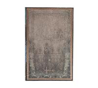 Dove Grey (Old Leather Collection) Maxi 18-month Vertical Hardback Dayplanner 2025 (Elastic Band Closure)