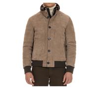 Dove Grey Suede Puffer Jacket - male - Moorer - Winter Jackets - Gray - 2XL - Jackets 2XL