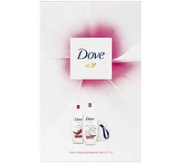 Dove Happiness Collection Trio gift set including Purely Pampering body wash 250ml, Go Fresh body wash 250ml and Luxury shower puff