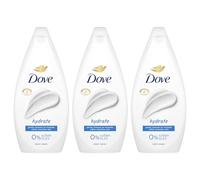 Dove Hydrate Body Wash 0% Sulfate SLES for Women Made with Naturally Derived Cleansers and Plant Based Moisturiseres Gently Cleanses for Softer and Smoother Skin, 450ml Pack of 3