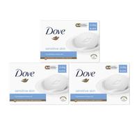 Dove Hypoallergenic Beauty Cream Bar 3 in-1 Cleanses, Moisturises and Nourishes Sulphate-Free Bath Soap for Soft and Smooth Skin, Specially Made for Sensitive Skin 2x90g, 3 Pack