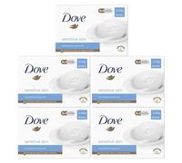 Dove Hypoallergenic Beauty Cream Bar 3 in-1 Cleanses, Moisturises and Nourishes Sulphate-Free Bath Soap for Soft and Smooth Skin, Specially Made for Sensitive Skin 2x90g, 5 Pack