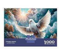 Dove Jigsaw Puzzle for Game 1000 Pieces Sunlight Stream Beginners Puzzle Starters Anxiety Relief Secret Santa Gift 52x38cm/1000pcs