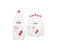 Dove Juicy Hydrate Body Wash 450ml, 6 Pack - Watermelon & Hyaluronic Acid Gentle Cleanser for 24H Silk-Soft Skin, Powered by Renewing MicroMoisture, Sulfate-Free Formula