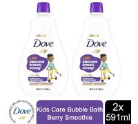 Dove Kids Care Bubble Bath Berry Smoothie Hypoallergenic Foaming Wash, 2x591ml - 2x591ml