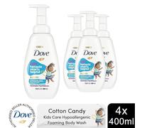 Dove Kids Care Body Wash Cotton Candy Foaming Wash, 4x400ml