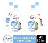 Dove Kids Care Bubble Bath Cotton Candy for Delicate Skin, 4x591ml