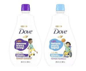 Dove Kids Care Hypoallergenic Bubble Bath Duo Pack with Cotton Candy & Berry, Gentle Daily Skincare for Soft, Smooth, Fun Bath Time with Safe, Nourishing Bubbles