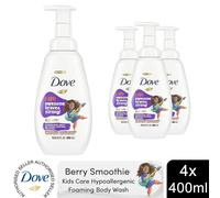 Dove Kids Care Body Wash Berry Smoothie Hypoallergenic Foaming Wash, 2x400ml - 2x400ml