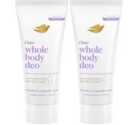 Dove Lavender & Camomile Whole Body Deodorant Cream 0% aluminium deodorant with vitamin B3 for all-day odour control 75 ml (Pack of 2)