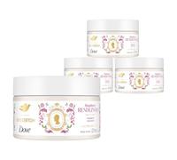 Dove Limited Edition Bridgerton Body Scrub, Raspberry Rendezvous Exfoliator 225ml, 4 Pack - Infused with 1/4 Moisturising Cream for Instant Soft & Smooth Skin