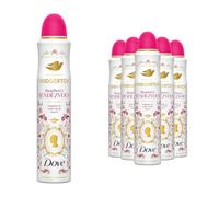 Dove Limited Edition Bridgerton Raspberry Rendezvous Anti-Perspirant Deodorant Aerosol Spray 200 ml, 6 Pack - 72H Protection, Raspberry and Vanilla Scent, Moisturising Skin Care