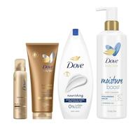Dove Luxury Body Care Set - Body Wash, Cleanser, Body Mouse & Tan Lotion