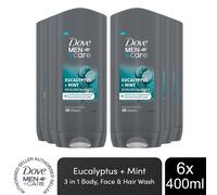 Men+Care 3-in-1 'Hair, Body & Face Wash' Eucalyptus,3x400ml Dove Grey One Size