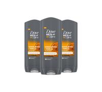 Dove Men+Care 3In1 'body, Face & Hair Wash' Sandalwood + Vanilla 400Ml, 3Pk In White White One Size