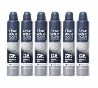 Dove Men+Care Advanced Antiperspirant Deodorant Spray 250ml - Invisible Dry - 72H Protection - Pack of 6