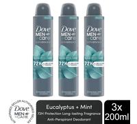 Dove Men+Care Advanced AP Deodorant Spray Eucalyptus + Mint, 3x200ml