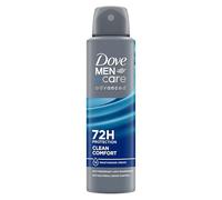 Dove Men+Care Advanced Clean Comfort Anti-Perspirant Aerosol Deodorant Spray with Anti-Odour technology & ¼ moisturising cream for 72 hour protection against sweat and odour 150 ml