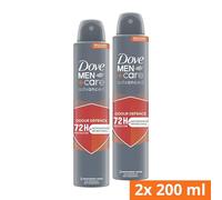 Dove Men+Care Advanced Odour Defence Men's Antiperspirant Deodorant Body Spray with ¼ moisturising cream & Triple Action technology for 72 hour sweat and odour protection 200 ml (Pack of 2)