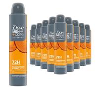 Dove Men+Care Advanced Sandalwood + Vanilla Anti-Perspirant Aerosol Men's Deodorant Spray with moisturising cream for 72 hour sweat protection and anti-bacterial odour control 200 ml Pack of 12
