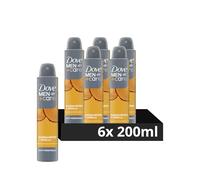 Dove Men+Care Advanced Sandalwood & Vanilla Scent Men's Antiperspirant Deodorant Body Spray for 72 hour sweat protection and anti-bacterial odour control with ¼ moisturising cream 200 ml, Pack of 6