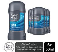 Dove Men+Care Anti-Perspirant with 48H Sweat Protection Deodorant Spary, 6x50ml