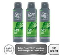 Dove 3X Men+Care 'antiperspirant' Deo Extra Fresh - 150 Ml In Grey Grey
