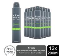Dove Men+Care Fresh deodorant for men with 1/4moisturising cream Antiperspirant Aerosol for 48h sweat and odour protection 200ml