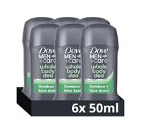 Dove Men+Care Bamboo & Aloe 48hr Whole Body Deodorant Stick 6x 50 ml