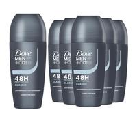 Dove Men+Care Classic 48H Antiperspirant Deodorant Roll-On, 50ml Pack of 6
