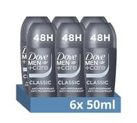 Dove Men+Care Classic Anti-Perspirant Roll On Deodorant with a long-lasting classic fragrance for 48 hour protection against sweat and odour 6x 50 ml