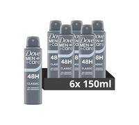 Dove Men+Care Classic Anti-Perspirant Aerosol Deodorant Spray with ¼ moisturising cream for 48 hour protection against sweat and odour 6x 150 ml