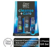 Dove Men+Care Cleanse+Care Gift Set with Bodywash, Deodorant & Shampoo