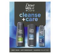 Dove Men+Care Cleanse+Care Trio Gift Set with a body wash, 2-in-1 shampoo & conditioner and anti-perspirant perfect gifts for men 3 piece