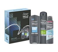 Dove Men+Care Daily Care Trio body wash, 2-in-1 shampoo & conditioner and anti-perspirant in a stylish gift box Gift Set perfect gifts for him 3 piece, White