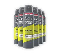 Dove Men+Care Deodorant Spray Sport Active + Fresh Antiperspirant Protects 48 Hours Against Body Odour and Underarm Wetness 150 ml Pack of 6