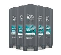 Dove Men +Care Eucalyptus + Mint 3-in-1 Hair, Face and Body Wash Shower Gel, Pack of 5, 24 Hour Micro Moisture Technology Body Cleanser That Invigorates and Refreshes 250 ml