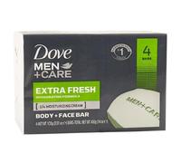 Dove Men+Care Extra Fresh 1/4 moisturizing Cream Body+Face Bar 100g+400g 4 bars(pack of 4)