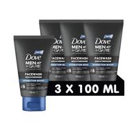 DOVE MEN + CARE Facewash Hydration Boost - Facial Cleanser - Provides Essential Moisture Without Leaving Feelings of Tension, 3 x 100 ml