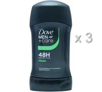 DOVE MEN+CARE FRESH ANTI-PERSPIRANT DEODORANT STICK 50ML 3 OR 6 PACK